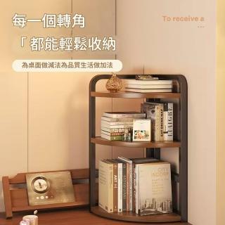 【小山THL】桌面置物架 31*31*65cm 書架 收納架 小型書櫃 轉角書架 架子(書架/置物架/收納架)