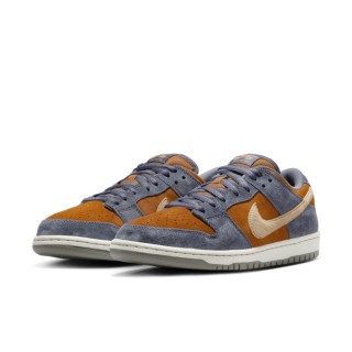 【NIKE 耐吉】運動鞋 休閒鞋 滑板鞋 男鞋 女鞋 NIKE SB DUNK LOW PRO 灰藍 橘 麂皮(HF3063002)