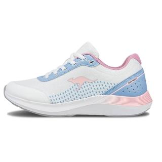 【KangaROOS】美國袋鼠鞋 女 RUN FLOW 2 超輕量跑鞋/運動/穿搭/生活 白粉藍(KW41666)