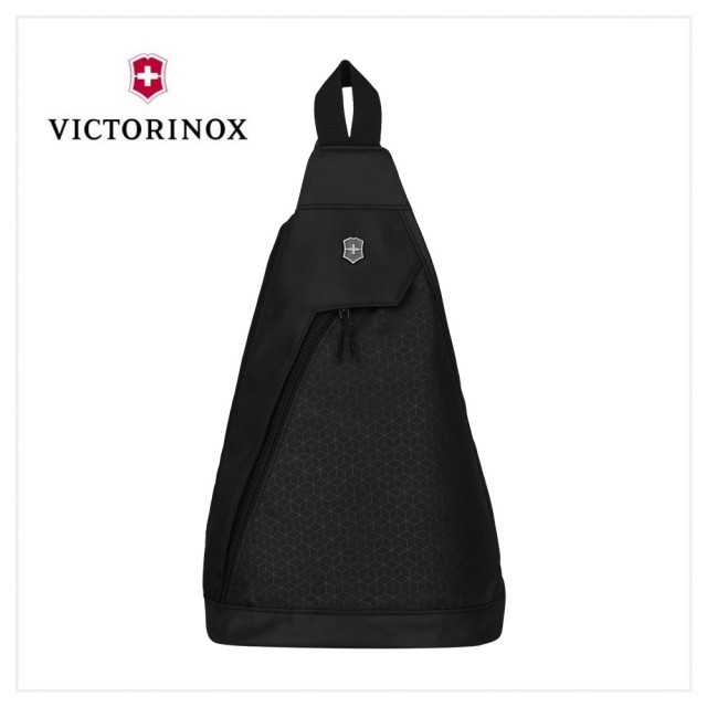 【VICTORINOX 瑞士維氏】雙間隔單肩包 黑色(606748)