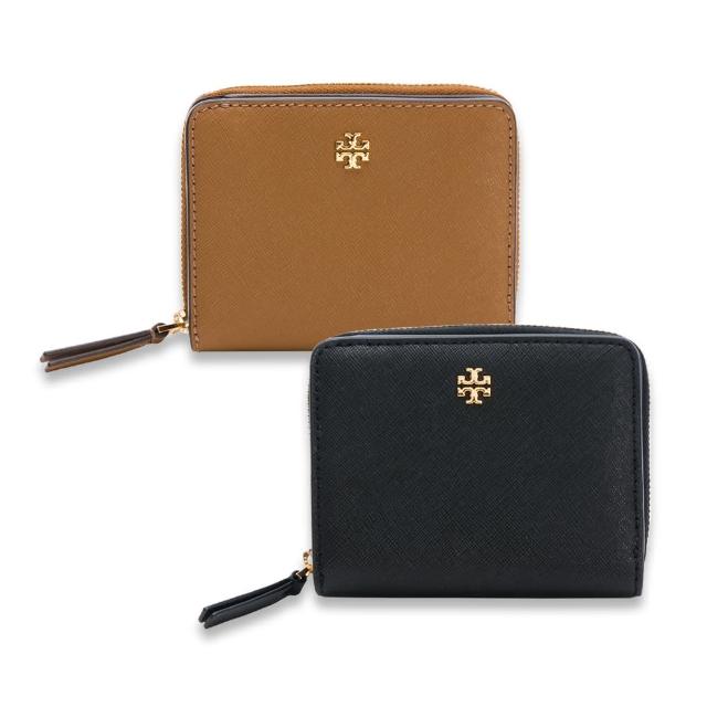【TORY BURCH】Emerson防刮紋對開拉鍊零錢袋短夾(多款任選)