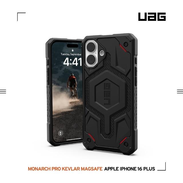 【UAG】iPhone 16 Plus 磁吸頂級（特仕）版耐衝擊保護殼-軍用黑(支援MagSafe無線充電)