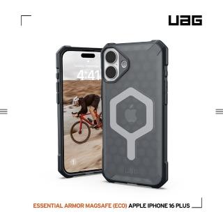 【UAG】iPhone 16 Plus 磁吸耐衝擊輕量保護殼-透黑(支援MagSafe無線充電)