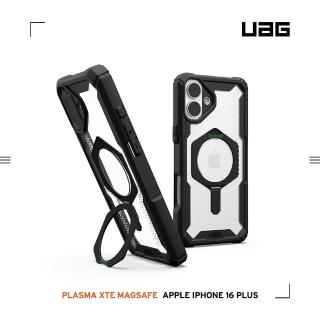 【UAG】iPhone 16 Plus 磁吸耐衝擊支架經典保護殼-透明（黑圈）(支援MagSafe無線充電)