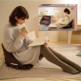【日本Needs Labo】USB發熱保暖靠背坐墊 一入(發熱墊 加熱坐墊 保暖墊 辦公室椅墊 加熱墊 座椅墊)