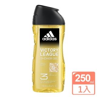 【adidas 愛迪達】三合一潔顏洗髮沐浴露-超越自信(250ml)