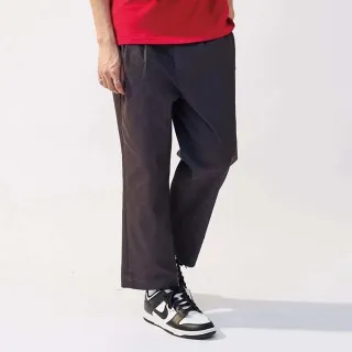 【plain-me】男女款 Billy Pants 斜紋棉比例神褲限定款 PLN3567-241(麻灰 褲子 休閒長褲 微寬褲)