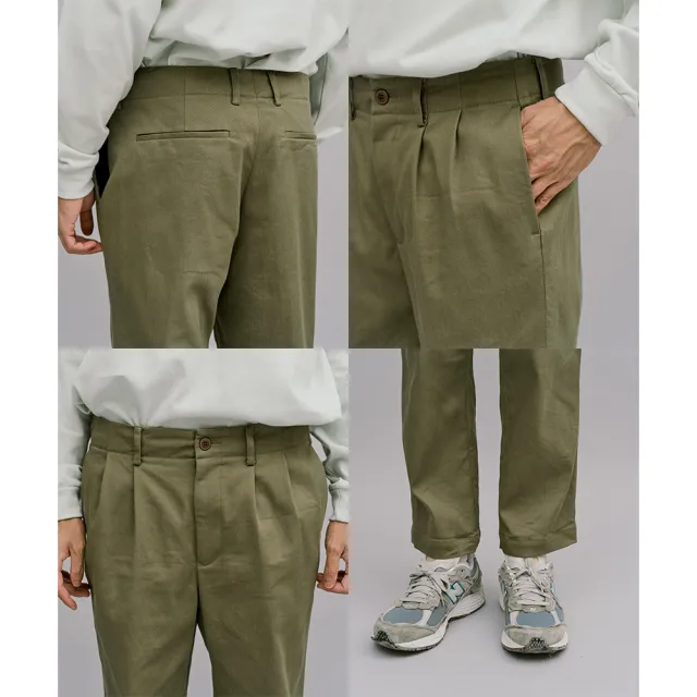 【plain-me】男女款Billy Pants 斜紋棉比例神褲 褲子 PLN3565(長褲 休閒褲)