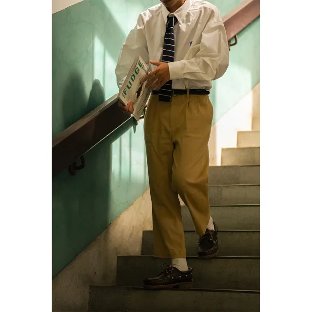 【plain-me】男女款Billy Pants 斜紋棉比例神褲 褲子 PLN3565(長褲 休閒褲)