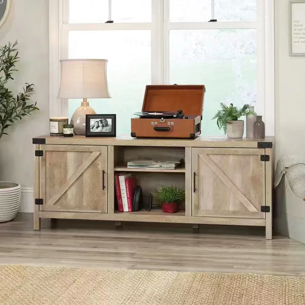 Akira】板厚4cm 工業風二門二格電視櫃寬157.5cm(櫃子茶几收納櫃