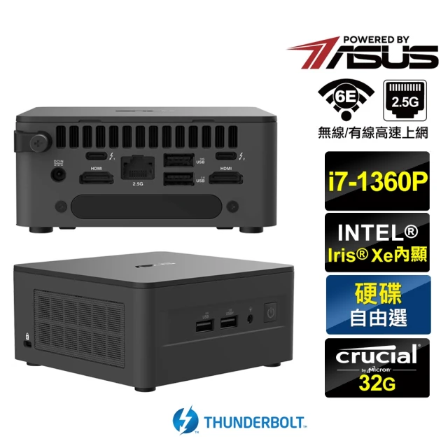 ASUS 華碩 NUC i7十二核{不死鳥S10Z} 迷你電腦準系統(i7-1360P/32G)