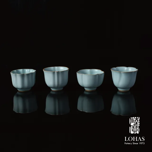 LohasPottery 陸寶】宋式八雅杯-雅荷映日/梅香如故/清蓮香遠/芳華綻放