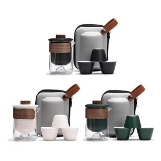 【泡茶茶具】便攜式旅行茶具組(一壺三杯)