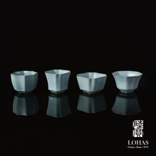 【LohasPottery 陸寶】宋式八雅杯-君子氣度/八方群賢/四方雅士/井欄思源 汝窯天青色(宋代美學)