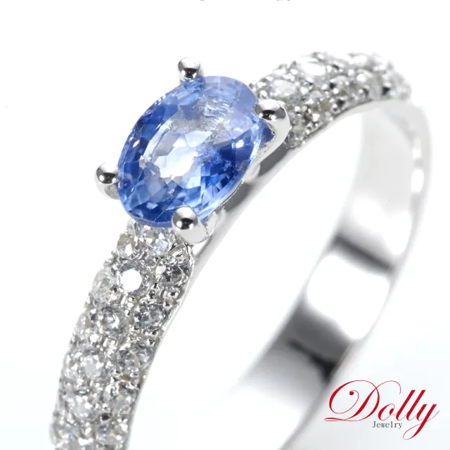 【DOLLY】天然 藍寶石晶鑽戒指 高級訂製珠寶 浪漫質感 奢華送禮