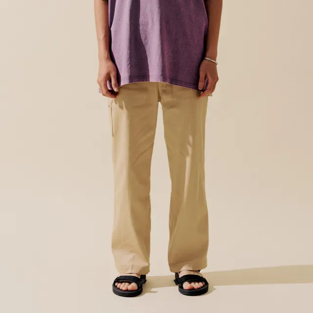 【plain-me】男女款 吸濕排汗直筒畫家長褲 PLN1803-232(黑 灰 卡其 寬褲 褲子 長褲 休閒褲)