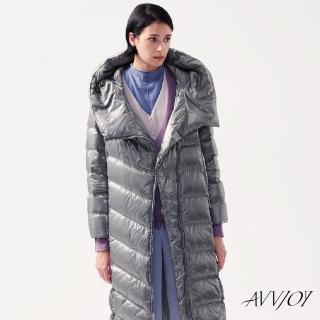 【AVVJOY 艾薇卓爾】直筒長版羽絨外套(外套 大衣 麵包服 連帽外套 羽絨外套 長版羽絨外套 CLA0395OW)