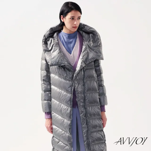 【AVVJOY 艾薇卓爾】直筒長版羽絨外套(外套 大衣 麵包服 連帽外套 羽絨外套 長版羽絨外套 CLA0395OW)
