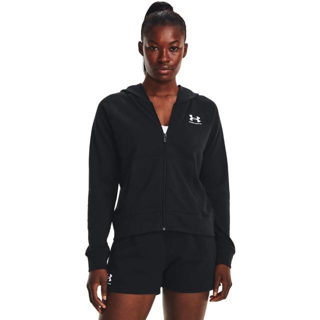 【UNDER ARMOUR】UA官方直營 女 Rival Terry 連帽外套_1369452-002(黑)