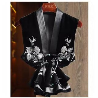 【Paiya 派亞】高階模擬絲絲絨新中式背心馬甲女款洋氣釘珠刺繡輕國風盤扣上衣(M-3XL可穿)