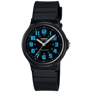 【CASIO 卡西歐】MQ-71-2B 超薄輕巧彩色數字指標錶(學生考試指定錶款錶徑3.49公分)