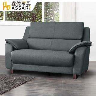 【ASSARI】艾恩雙人座貓抓皮獨立筒沙發