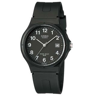 【CASIO 卡西歐】MW-59-1B 輕巧簡約 日期顯示指標錶(學生考試必備 錶徑約3.6公分)
