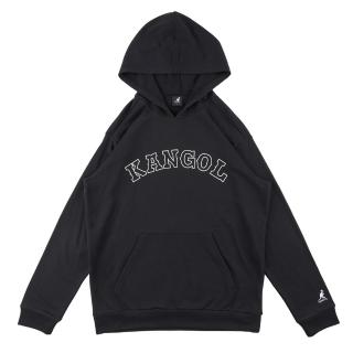 【KANGOL】KANGOL 長袖連帽上衣 印花字母LOGO 黑色 63551072 20 noR19