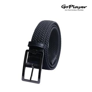 【GoPlayer】男高爾夫鬆緊皮帶-黑.白.藏青.咖啡(彈性皮帶 編織皮帶 休閒皮帶)