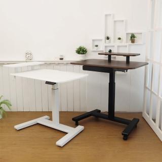 【aka】多功能雙層電動升降桌 96x60cm(坐站兩用/辦公桌/電腦桌/雙層桌面/書桌/兩層桌)
