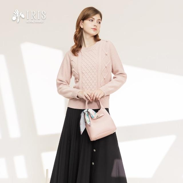 【IRIS 艾莉詩】百搭麻花針織上衣-粉色(46833)