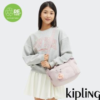 【KIPLING官方旗艦館】霧面雲粉手提側揹包-ART MINI