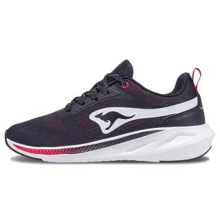 【KangaROOS】美國袋鼠鞋 男 RUN BREEZY 超輕量跑鞋/運動/穿搭/生活 黑白紅(KM41100)