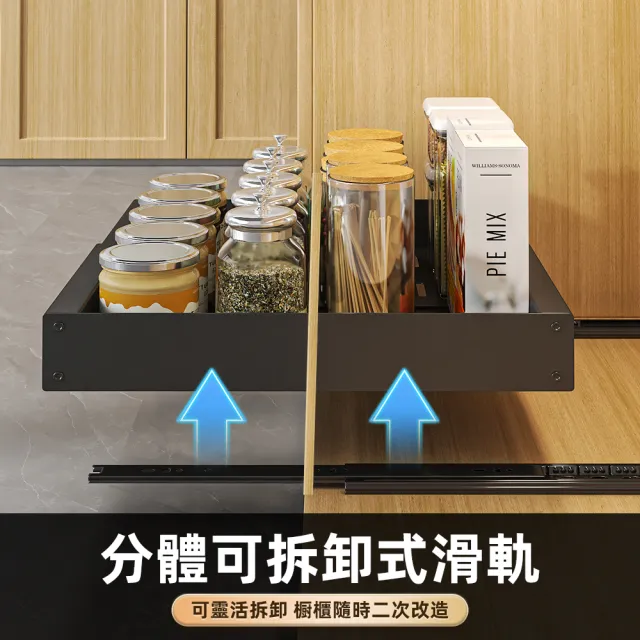 【慢慢家居】升級可伸縮-廚房多功能抽屜式收納置物架(1入)