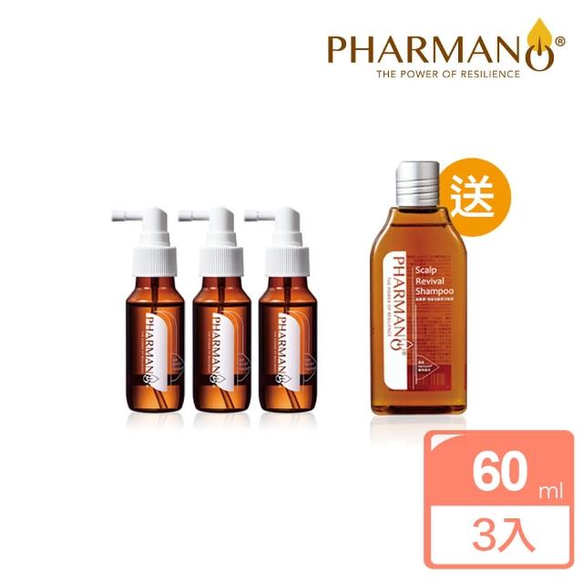 【PHARMANO 髮蔓濃】90天健髮Plus(氧髮露/養髮液60mlx3入 加碼送洗髮精300ml)