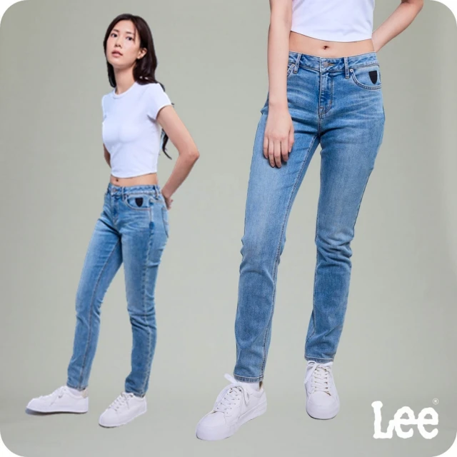 Lee 女裝 牛仔褲 / 433 高腰修身窄管 中淺藍洗水(LB417124255)