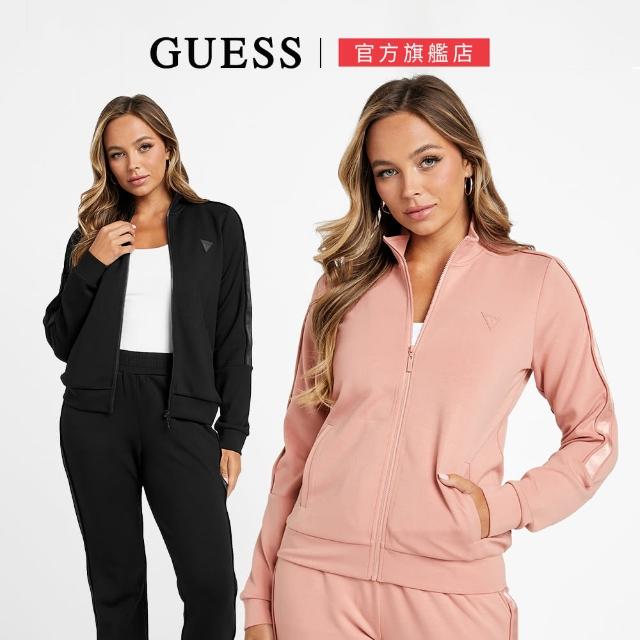 【GUESS】運動風立領拉鍊外套(兩色任選)