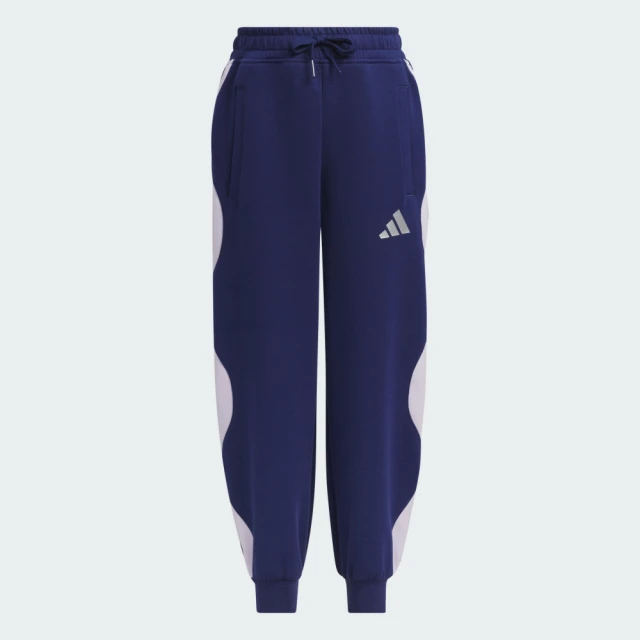 adidas 愛迪達 長褲 童裝 男女童 運動褲 亞規 寬鬆版型 LK KN PANTS 藍紫 JM5844