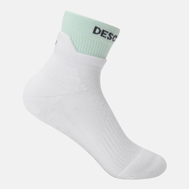 DESCENTE RUNNING PREMIUM NON SLIP MID SOCKS 中性 運動襪(黑色/白色)