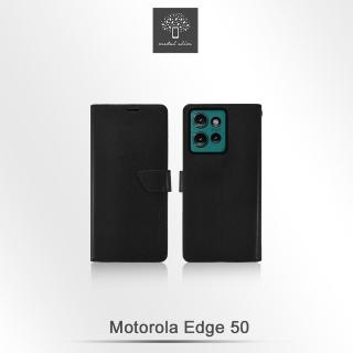 【Metal-Slim】Motorola Edge 50 蛇皮壓紋前扣磁吸內層卡夾皮套