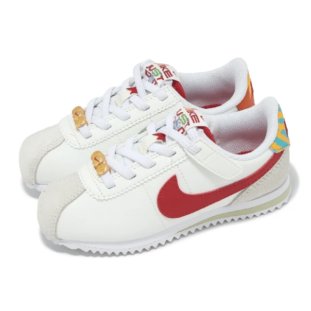 NIKE 耐吉 阿甘鞋 Cortez Easyon PS 中童 童鞋 休閒鞋 魔鬼氈 CNY 新年 蛇年 白 紅(HV6005-161)