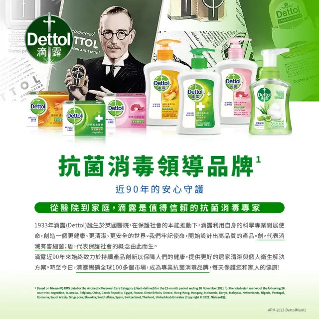 【Dettol 滴露】經典松木香皂含抗菌成份(100gx3入)