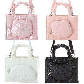 【小禮堂】Sanrio 三麗鷗 造型絎縫兩用包 - 冬日羽絨 Kitty 酷洛米 大耳狗 美樂蒂(平輸品)