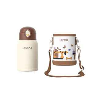 【Evorie】兒童兩用保溫杯 500ml(SUS316不鏽鋼 一杯雙蓋 吸管、直飲、杯蓋可隨意切換三種飲用方式)