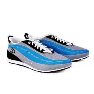 【PUHU 彪琥】經典復古流線健走鞋-女款藍色(100%MIT 獨家製程不脫膠)