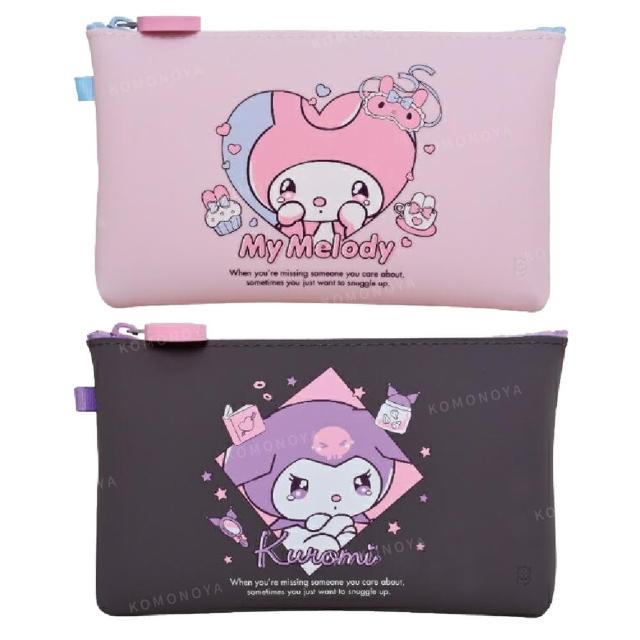【小禮堂】Sanrio 三麗鷗 矽膠收納包 - 哭哭臉款 美樂蒂 酷洛米(平輸品)