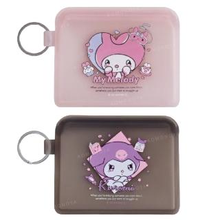 【小禮堂】Sanrio 三麗鷗 矽膠扁平零錢包 - 哭哭臉款 美樂蒂 酷洛米(平輸品)
