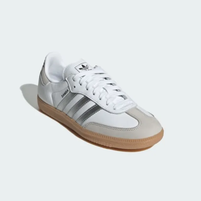 【adidas 愛迪達】休閒鞋 女鞋 運動鞋 德訓鞋 SAMBA OG W 白銀 JI2725