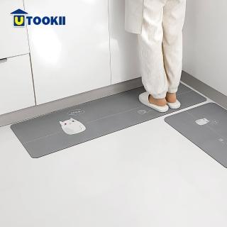 【UTOOKII】矽藻土吸水地墊-L(防水墊/防濺墊/廚房地墊/浴室地墊/瀝水墊)