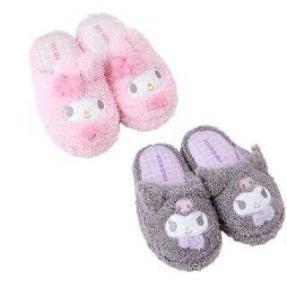 【小禮堂】Sanrio 三麗鷗 兒童絨毛造型室內拖鞋 18cm - 大臉 冬日特輯 美樂蒂 酷洛米(平輸品)